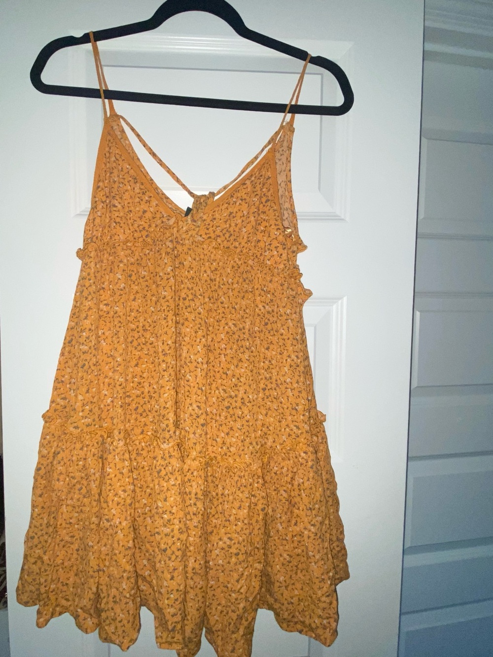 wild fable Mustard Floral Tiered Slip Cami